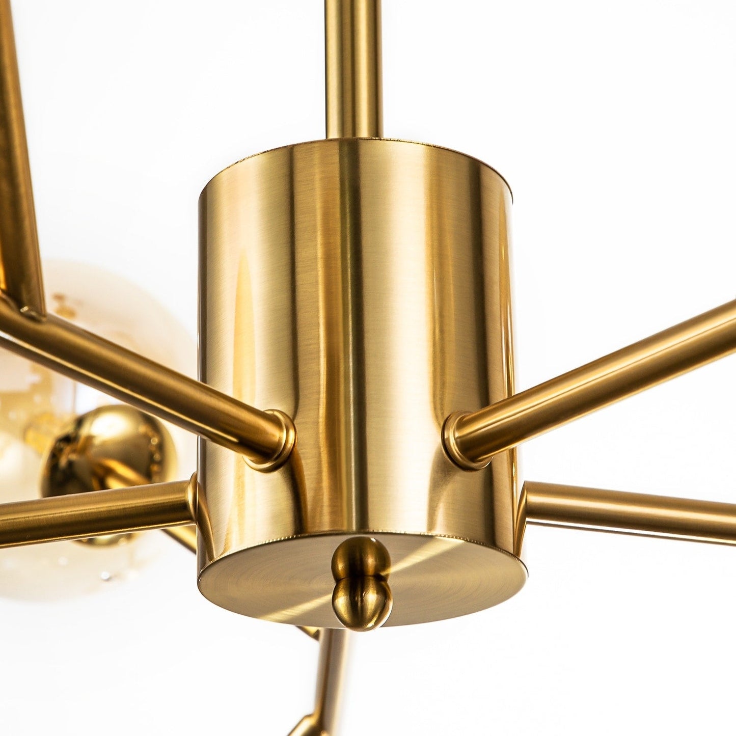 Luminaire à 15 lumières, style moderne, en forme de sputnik, pour îlot de cuisine, avec branches et globes de verre en forme de bulles.