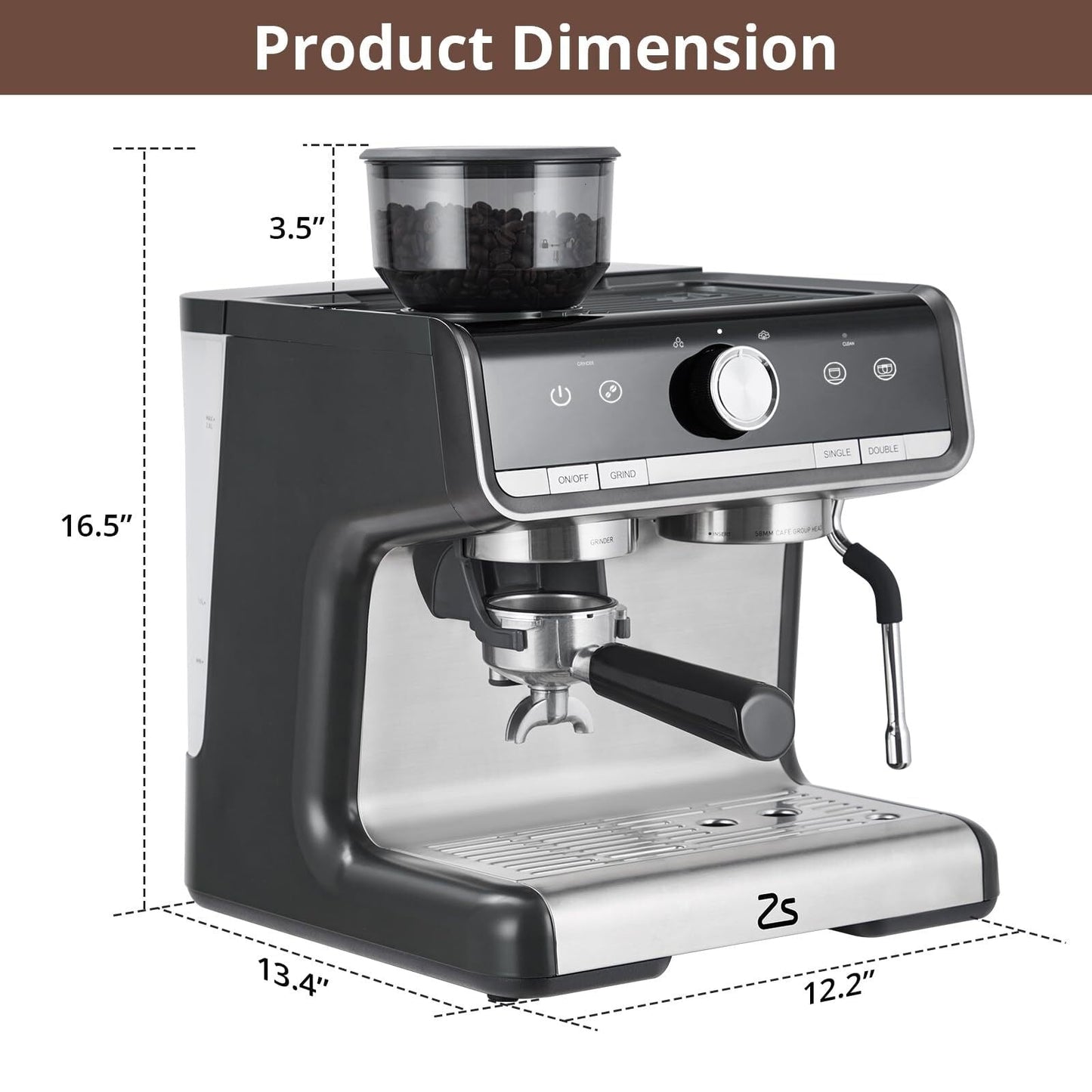 Machine à café expresso automatique 20 bar avec mousseur de lait pour barista à domicile