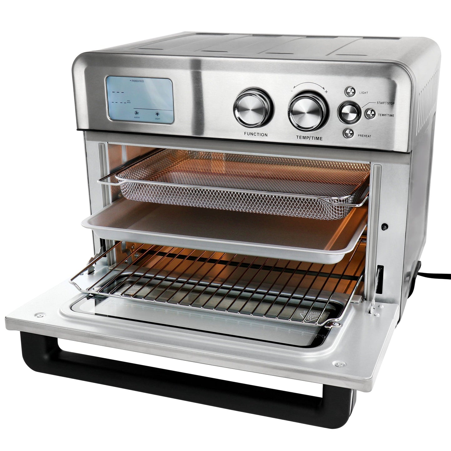 Friteuse à air multifonction avec 21 programmes préprogrammés et fonction four à griller
