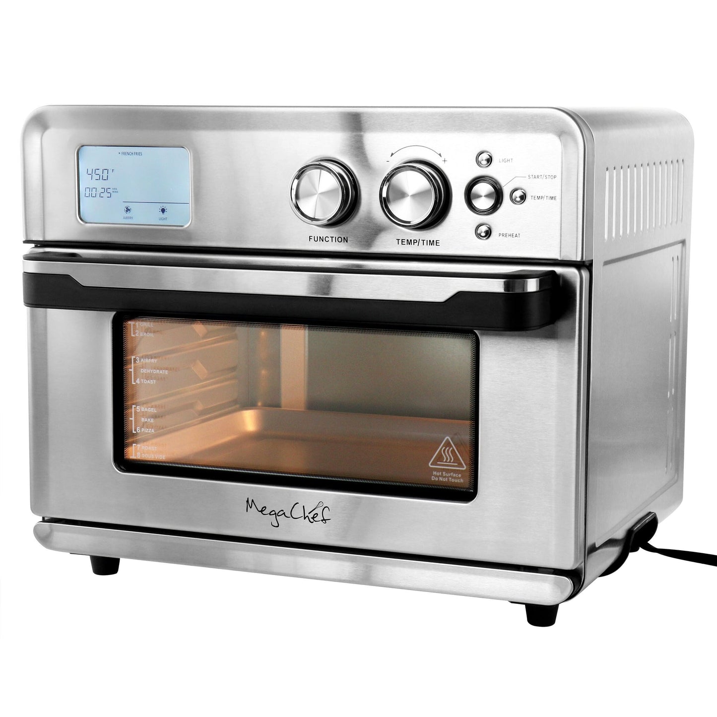 Friteuse à air multifonction avec 21 programmes préprogrammés et fonction four à griller