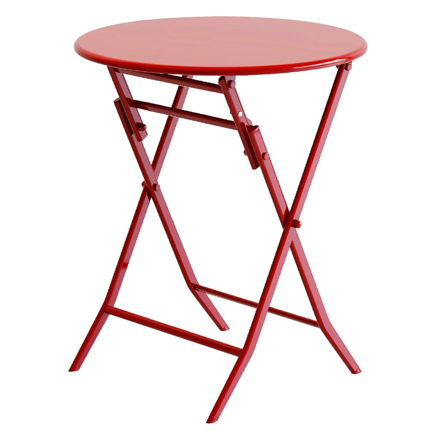 Ensemble de bistro minimaliste pour terrasse, 3 pièces, comprenant une table ronde et des chaises pliantes - Ensemble-de-bistro-pour-terrasse-3-pieces