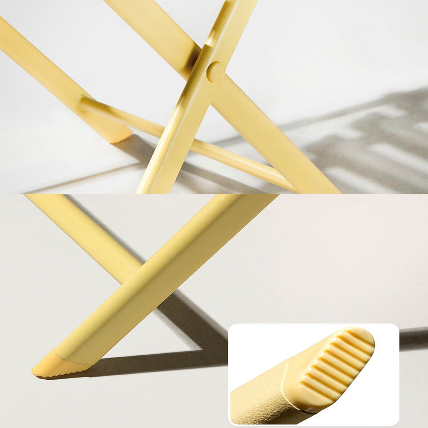 Ensemble de bistro minimaliste pour terrasse, 3 pièces, comprenant une table ronde et des chaises pliantes - Ensemble-de-bistro-pour-terrasse-3-pieces