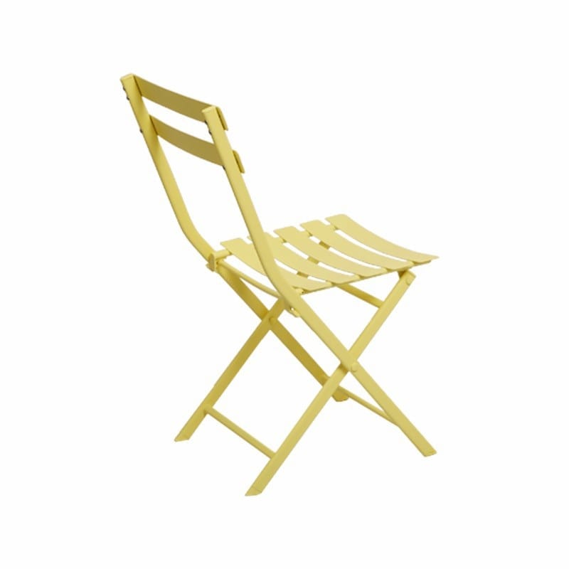 Ensemble de bistro minimaliste pour terrasse, 3 pièces, comprenant une table ronde et des chaises pliantes - Ensemble-de-bistro-pour-terrasse-3-pieces