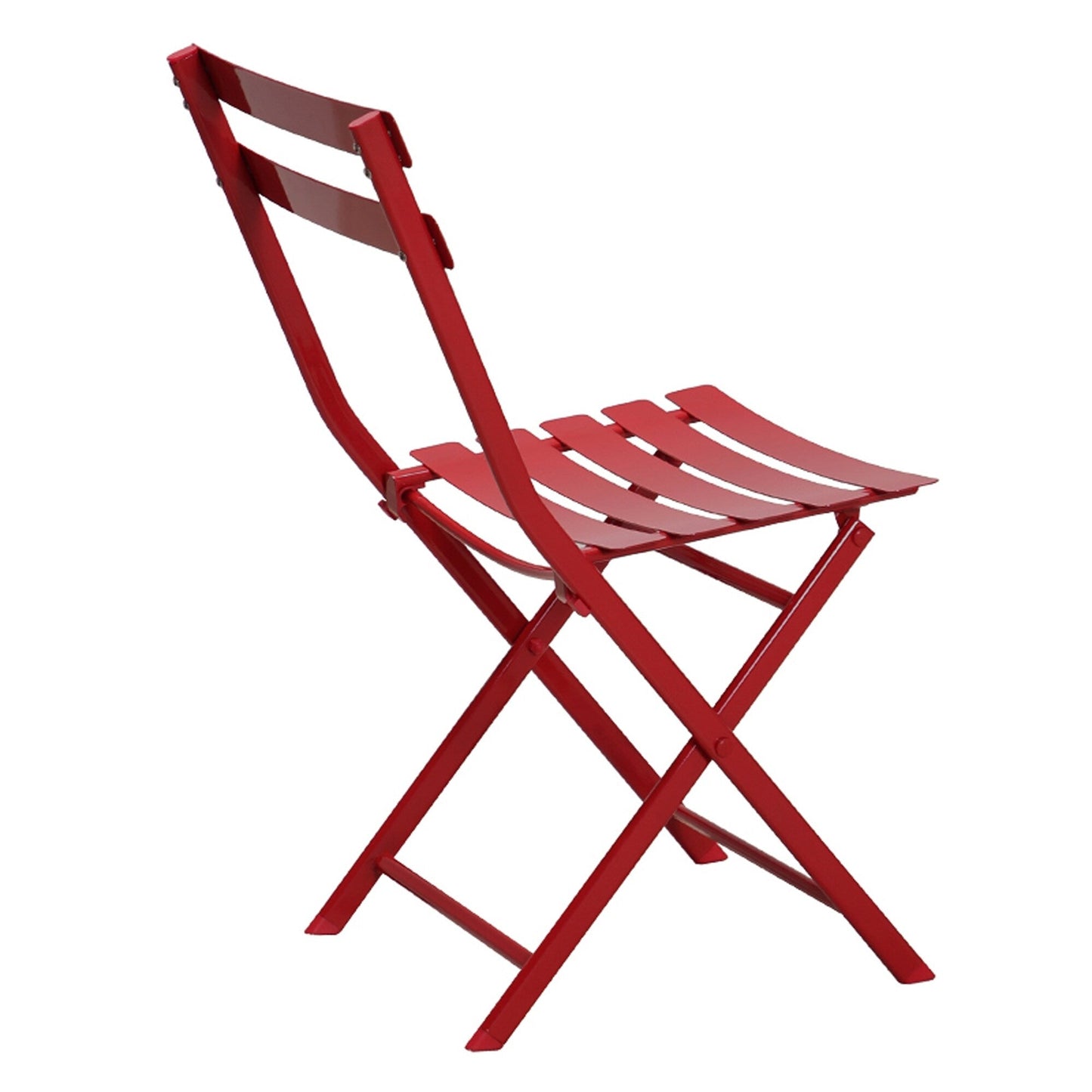 Ensemble de bistro minimaliste pour terrasse, 3 pièces, comprenant une table ronde et des chaises pliantes - Ensemble-de-bistro-pour-terrasse-3-pieces