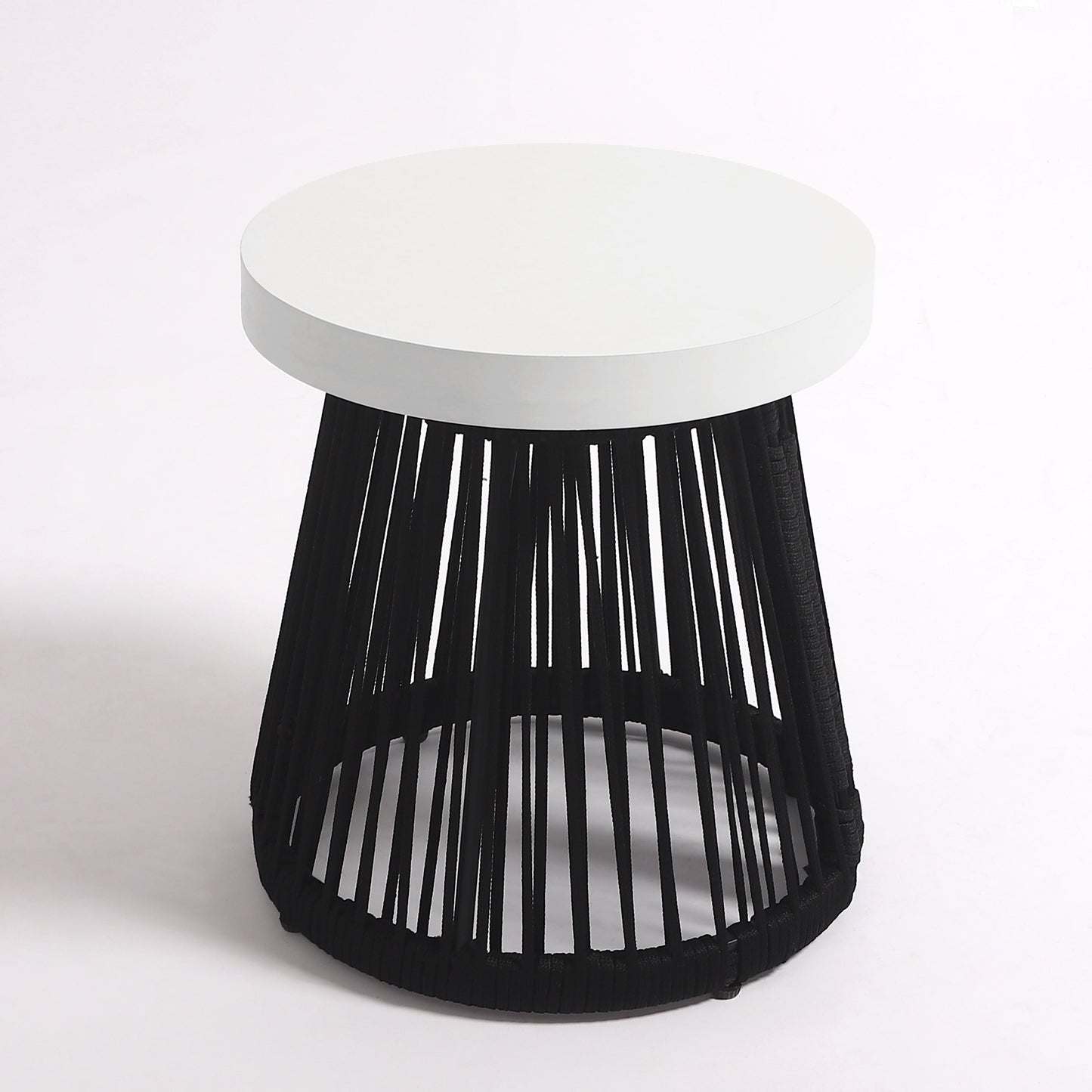 Ensemble de 3 chaises de salon pivotantes d'extérieur, chaises en forme de tonneau pour la cour arrière