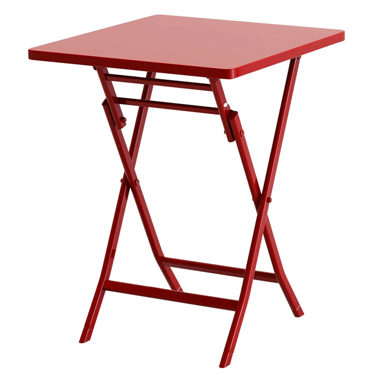 Ensemble de bistro minimaliste pour patio, 3 pièces, table carrée et chaises pliantes - 3 pièces