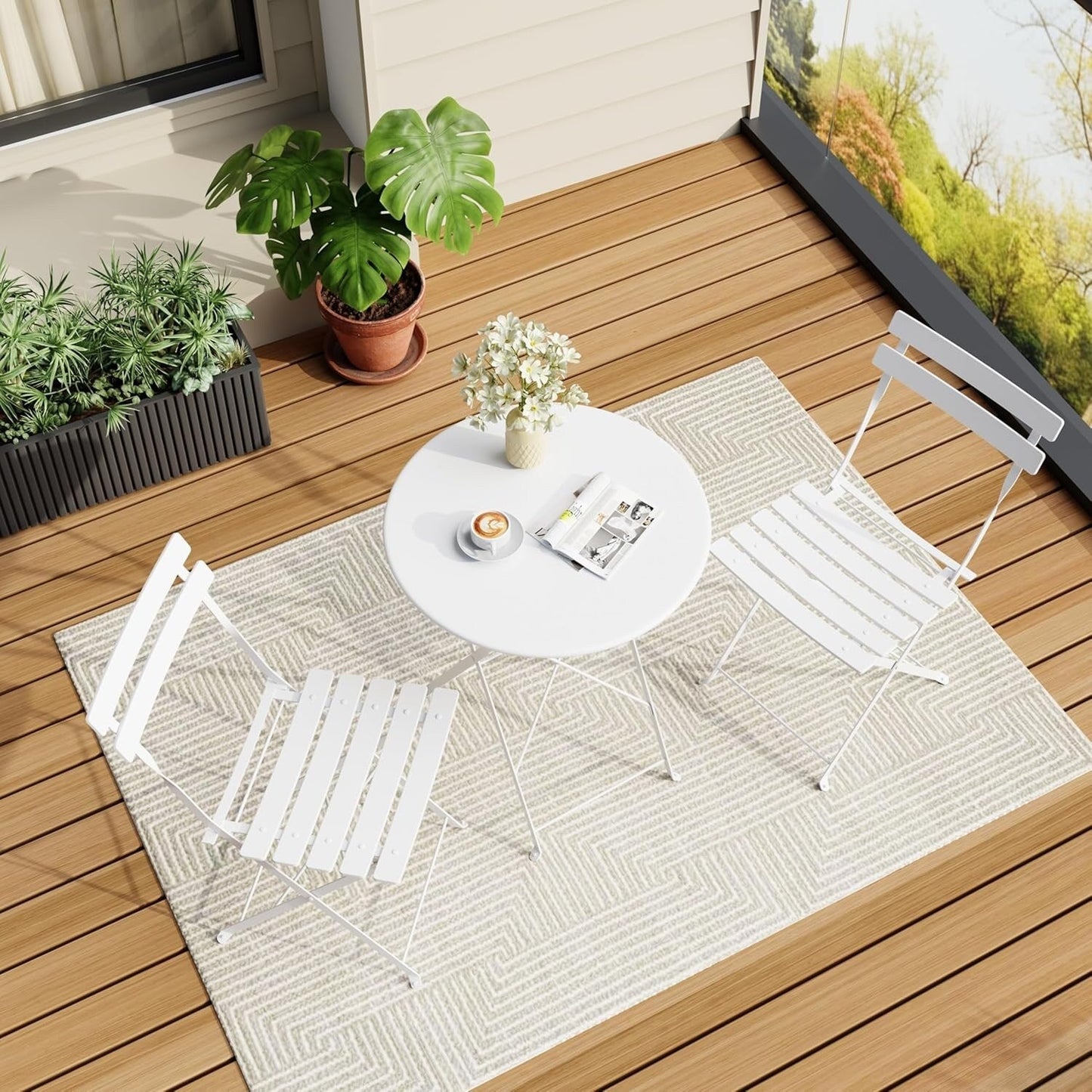 Ensembles de bistro pour terrasse en 3 pièces