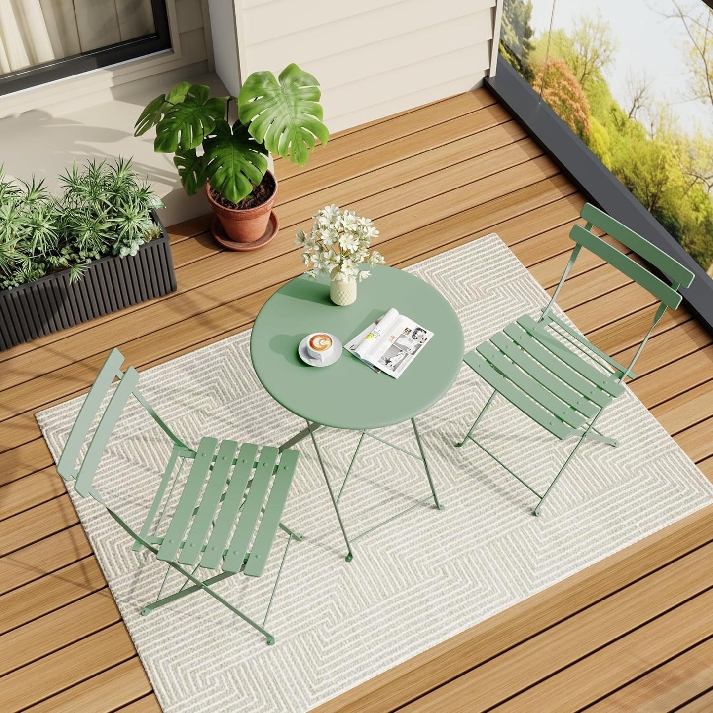 Ensembles de bistro pour terrasse en 3 pièces
