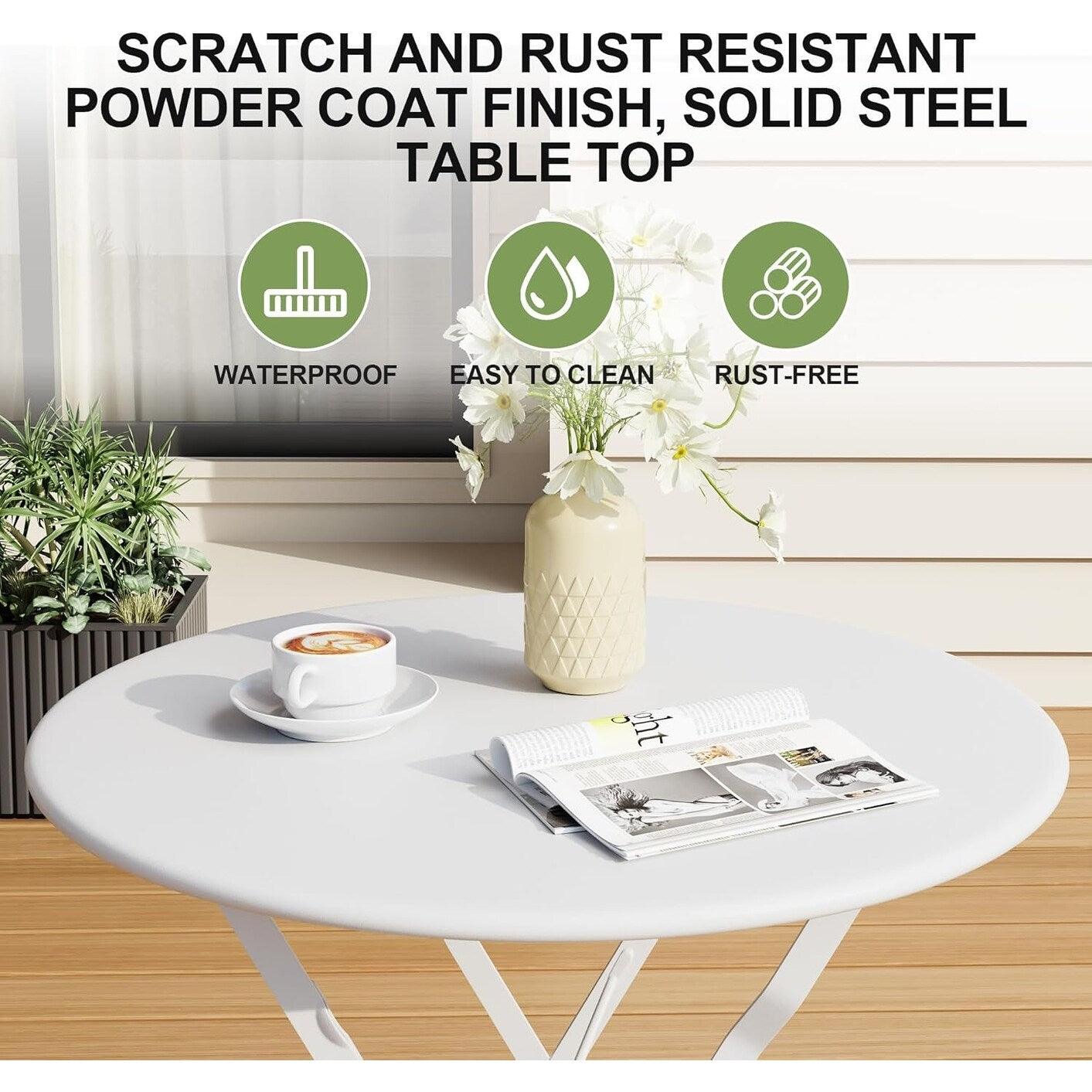 Ensembles de bistro pour terrasse en 3 pièces
