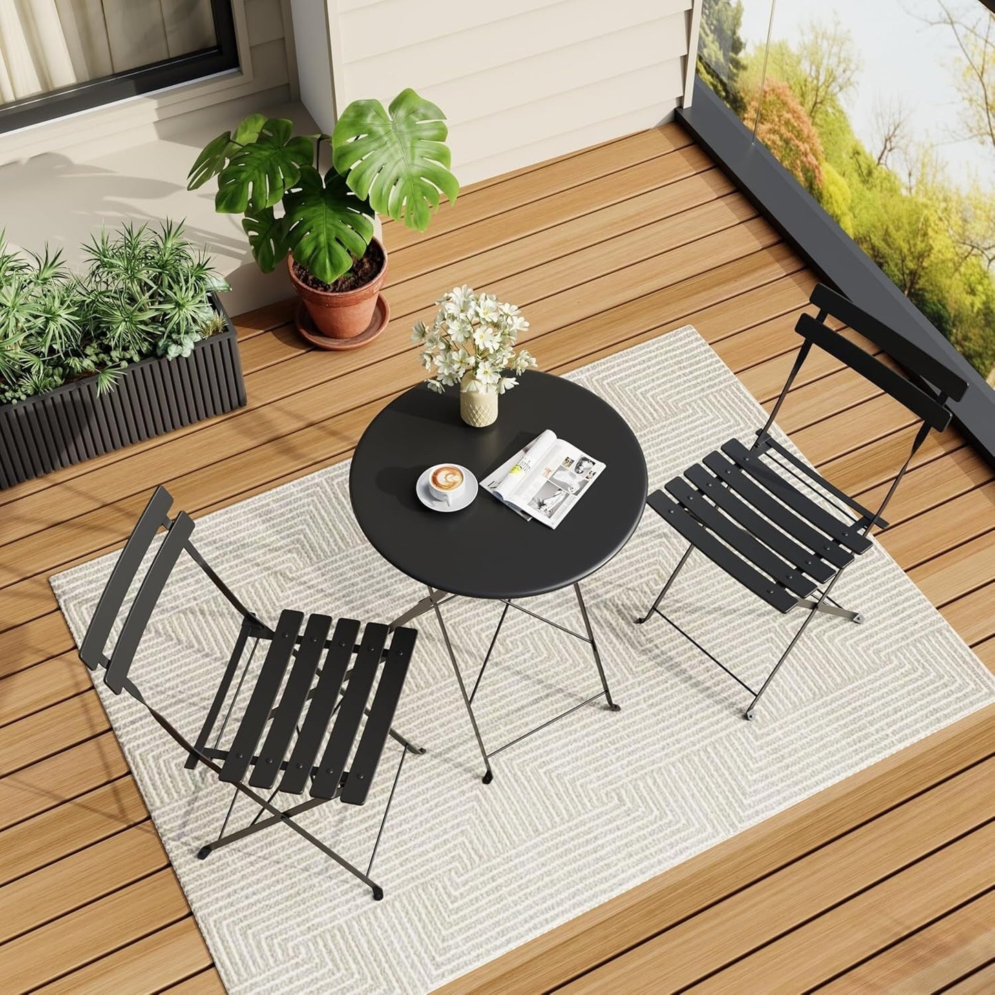 Ensembles de bistro pour terrasse en 3 pièces