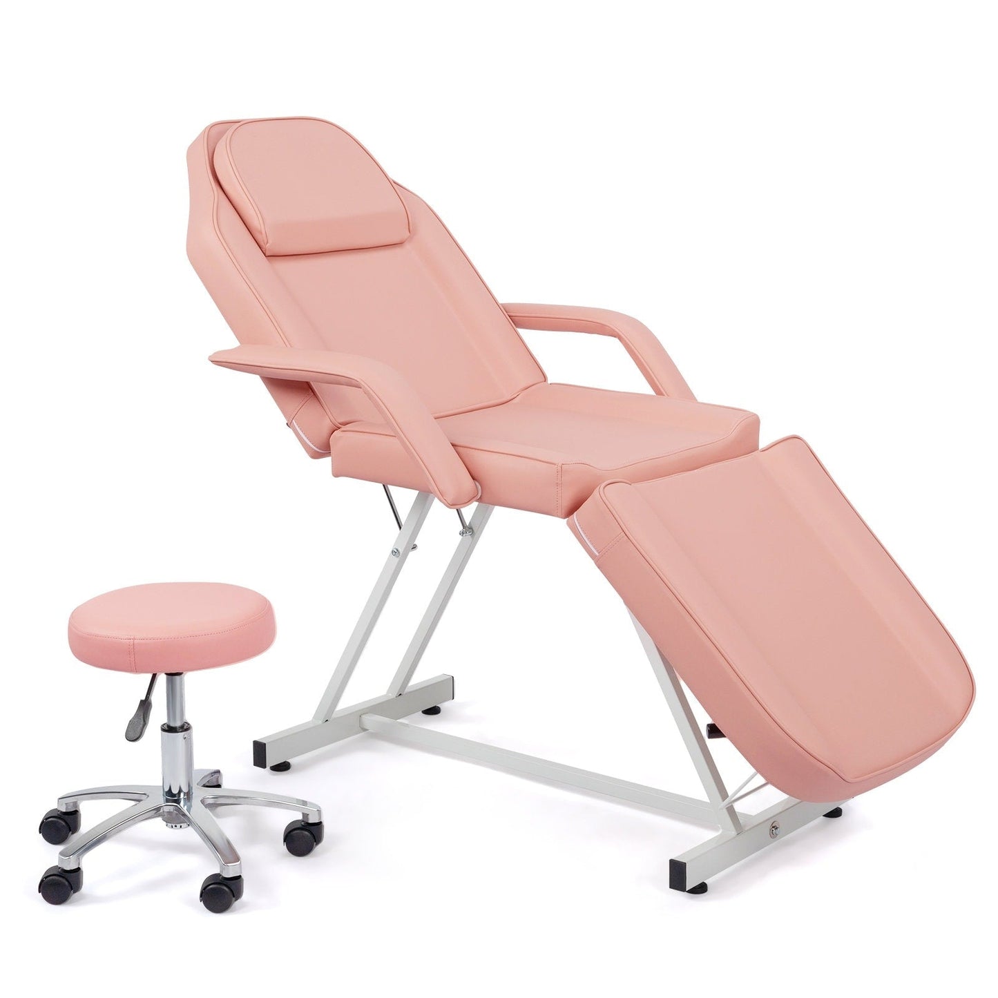 Chaise de tatouage, lit de massage, chaise de salon de beauté et spa réglable 73 avec tabouret