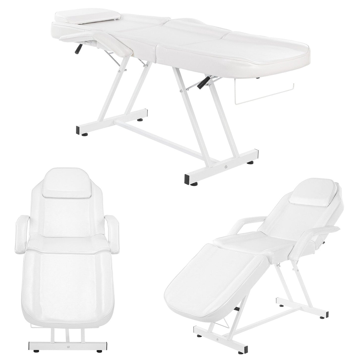 Chaise de tatouage, lit de massage, chaise de salon de beauté et spa réglable 73 avec tabouret