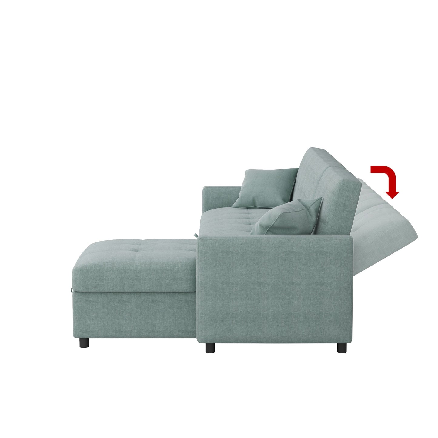 Canapé-lit et chaise longue réversibles de 208 cm de large