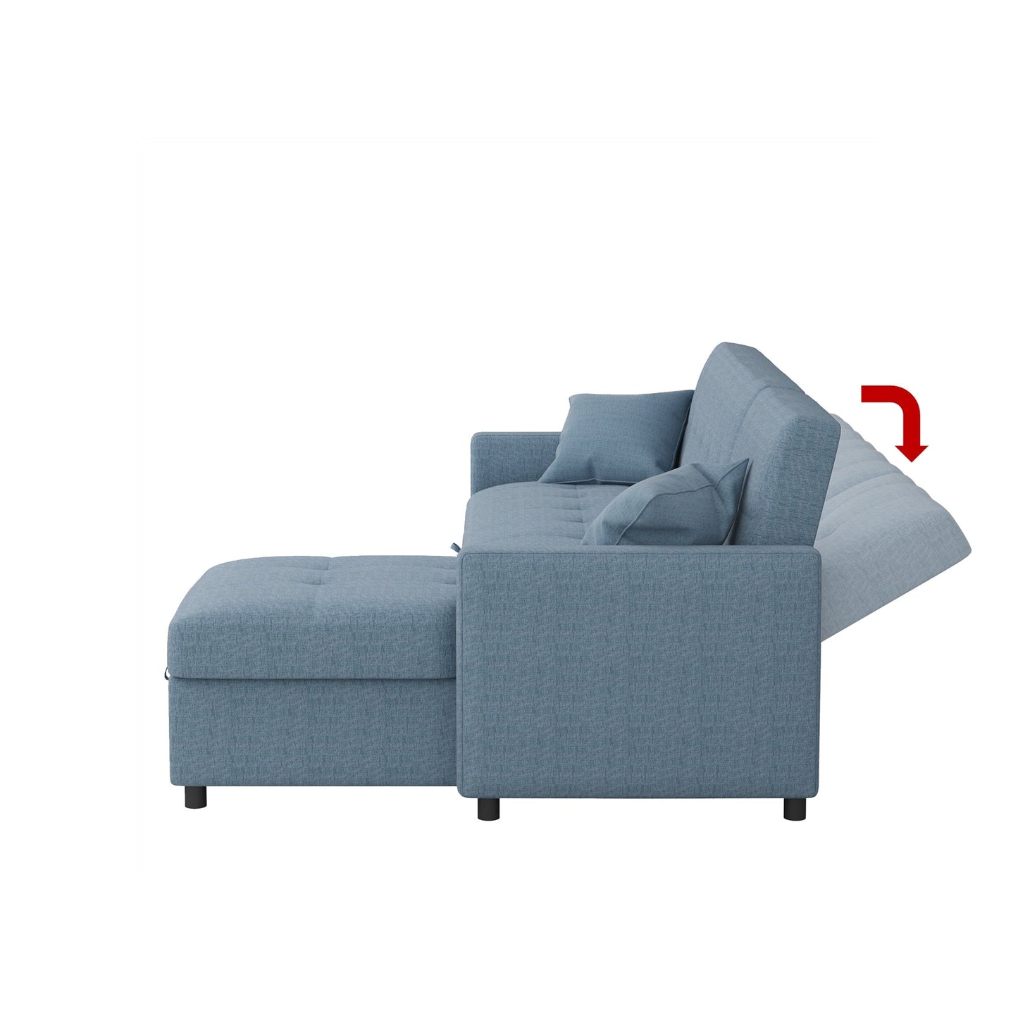 Canapé-lit et chaise longue réversibles de 208 cm de large