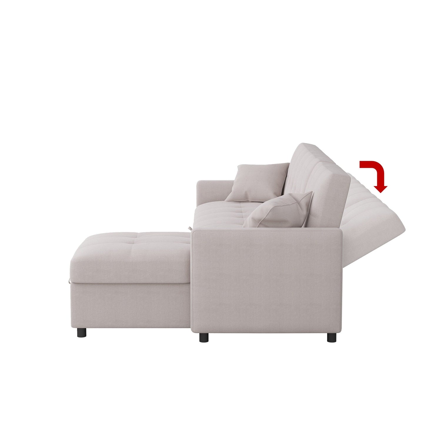 Canapé-lit et chaise longue réversibles de 208 cm de large