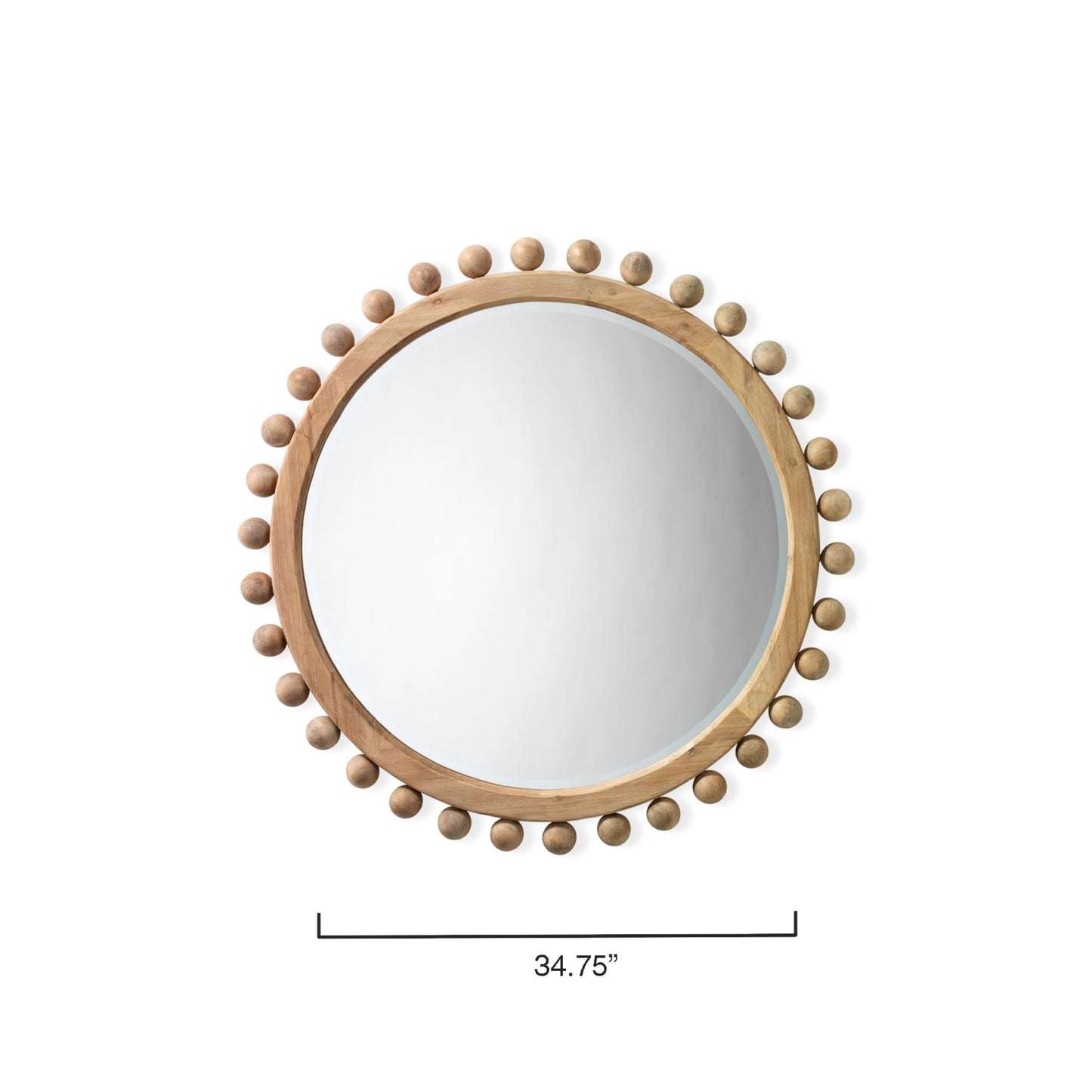 Alden Décor Miroir rond en bois Orion, naturel