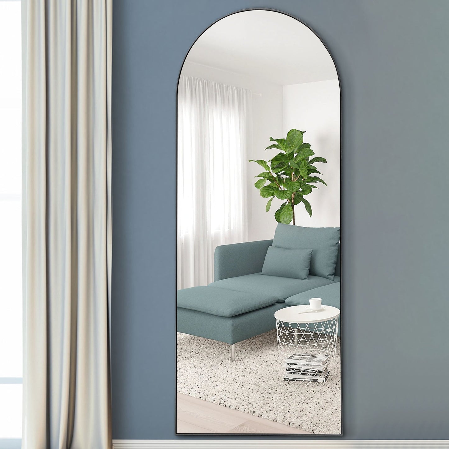 Grand miroir moderne à arche