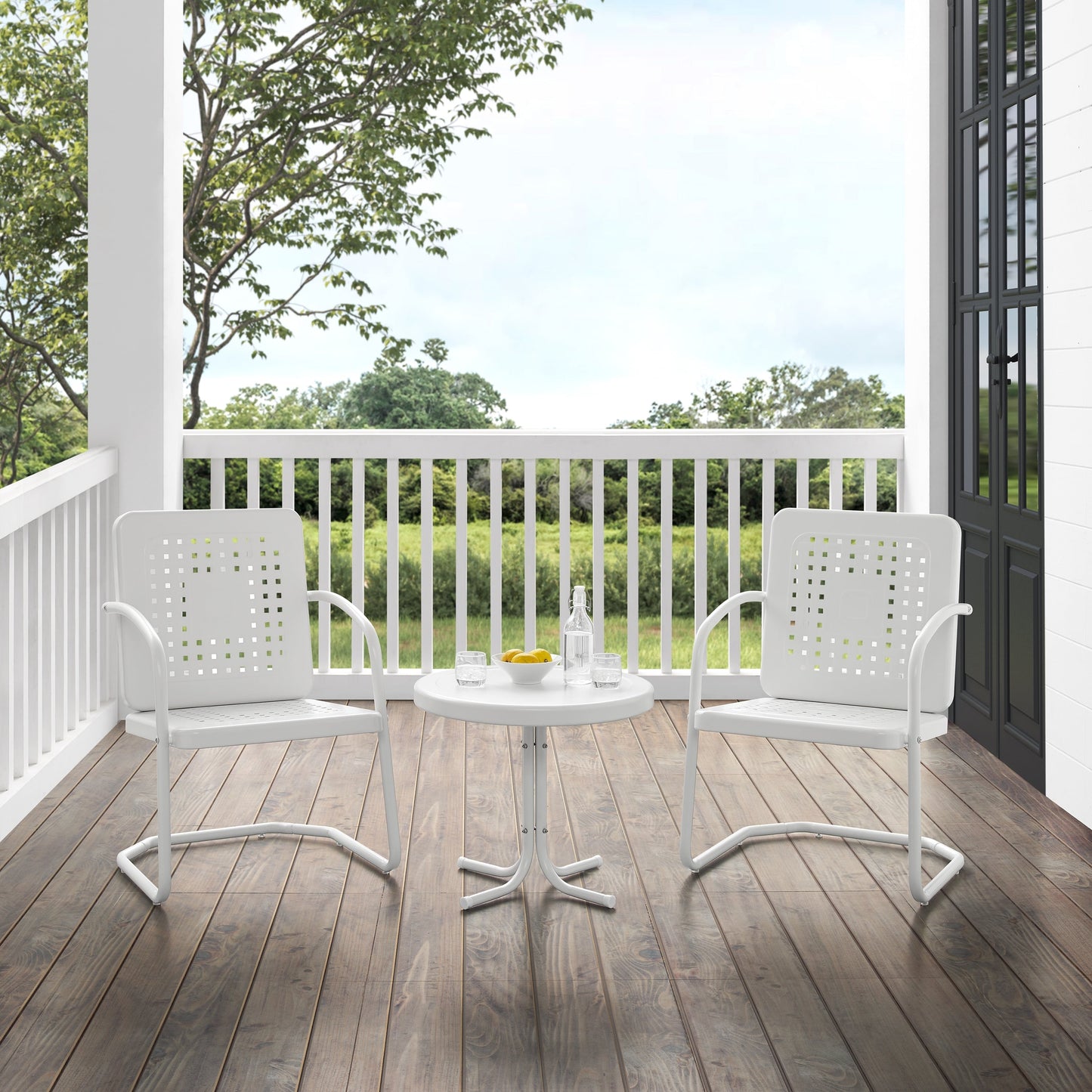 Ensemble de 3 chaises d'extérieur Crosley Bates - 84 L x 22 P x 35 H (les dimensions sont en pouces)