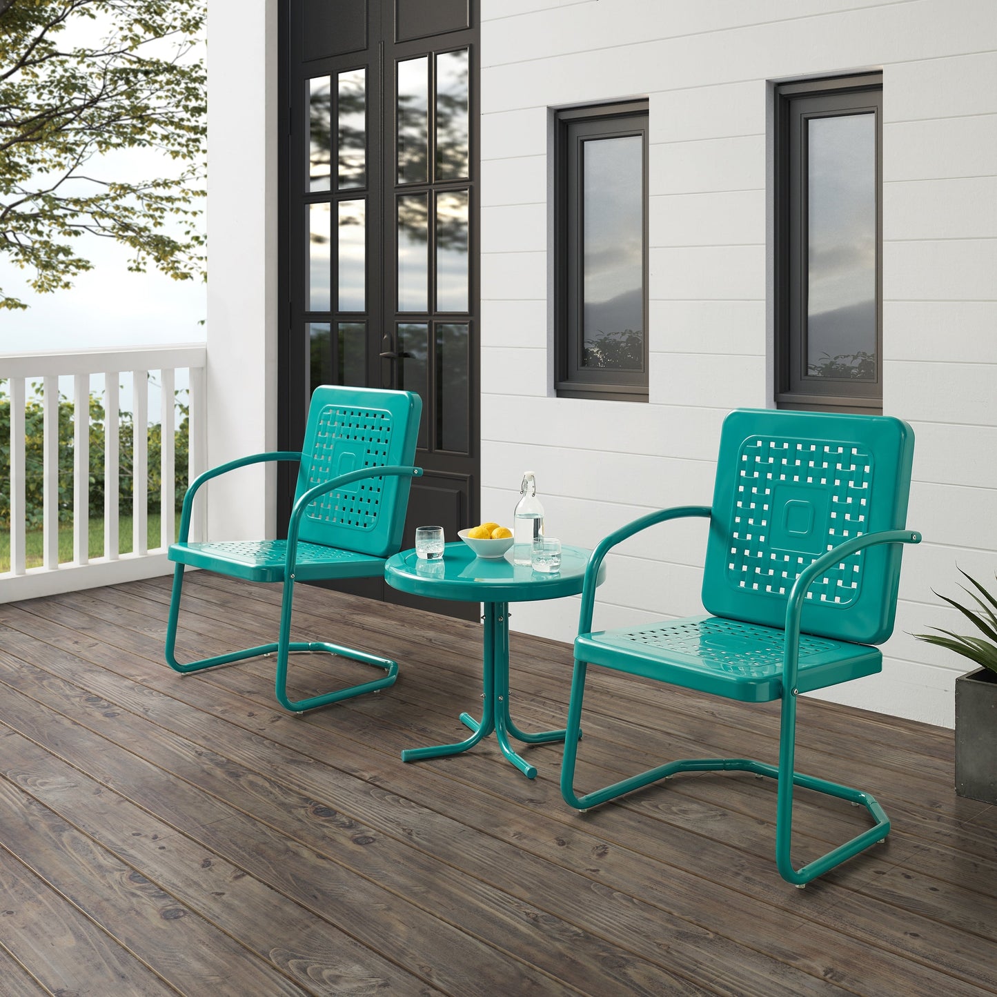 Ensemble de 3 chaises d'extérieur Crosley Bates - 84 L x 22 P x 35 H (les dimensions sont en pouces)