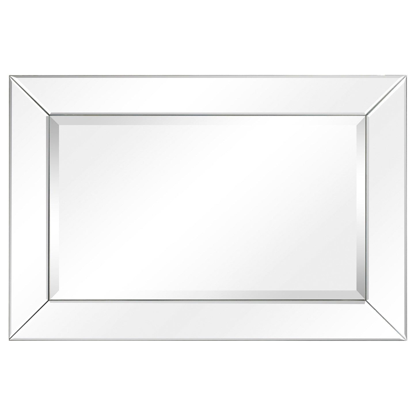 Miroir rectangulaire biseauté transparent haute définition à monter au mur pour salle de bain, meuble-lavabo, chambre à coucher, 3 tailles