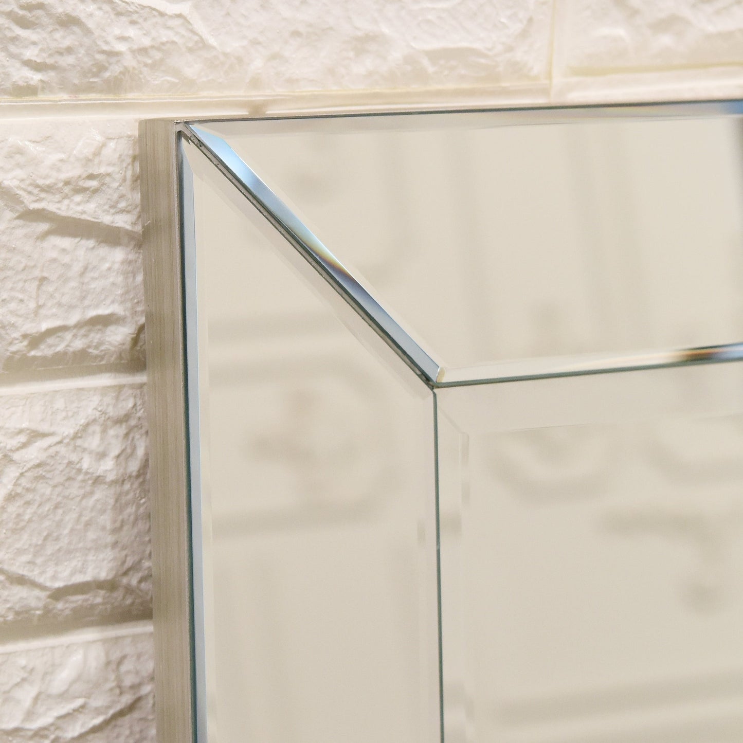Miroir rectangulaire biseauté transparent haute définition à monter au mur pour salle de bain, meuble-lavabo, chambre à coucher, 3 tailles