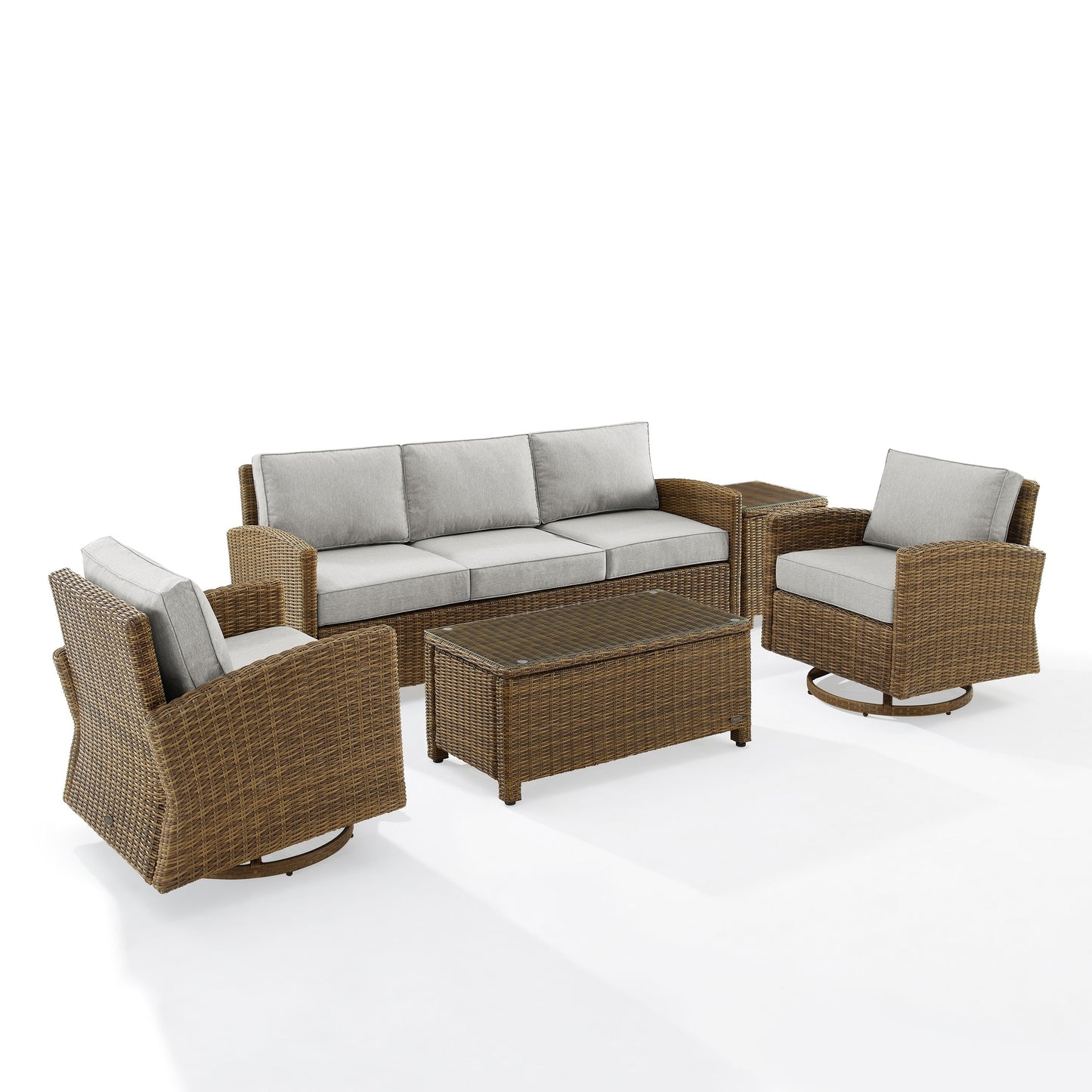 Ensemble canapé et fauteuil pivotant basculant Crosley Bradenton 5 pièces