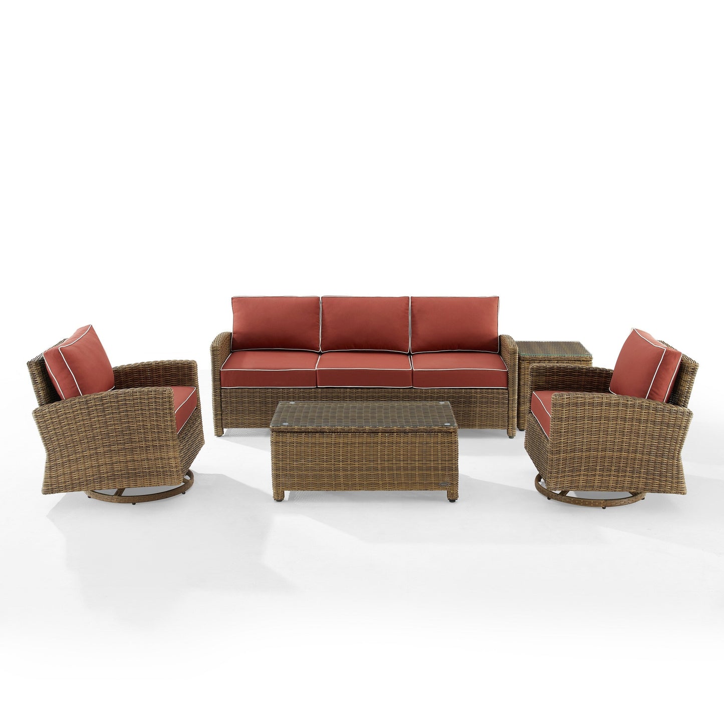 Ensemble canapé et fauteuil pivotant basculant Crosley Bradenton 5 pièces