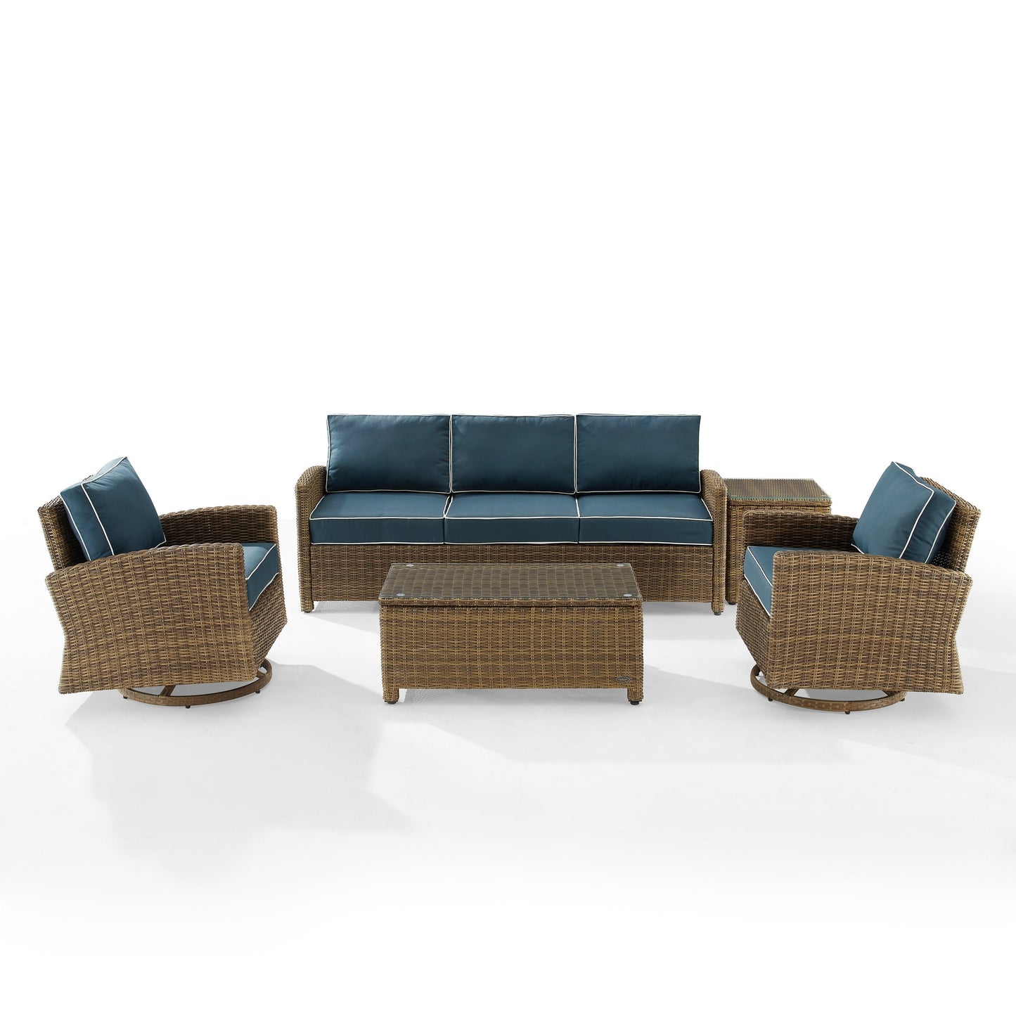 Ensemble canapé et fauteuil pivotant basculant Crosley Bradenton 5 pièces