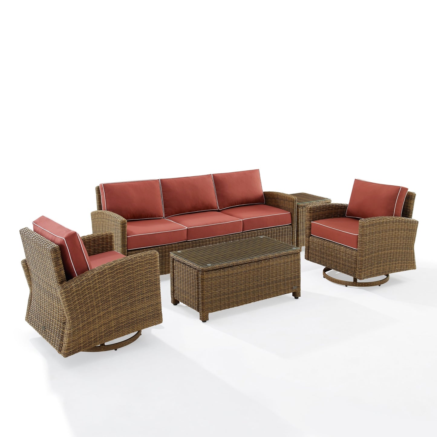Ensemble canapé et fauteuil pivotant basculant Crosley Bradenton 5 pièces