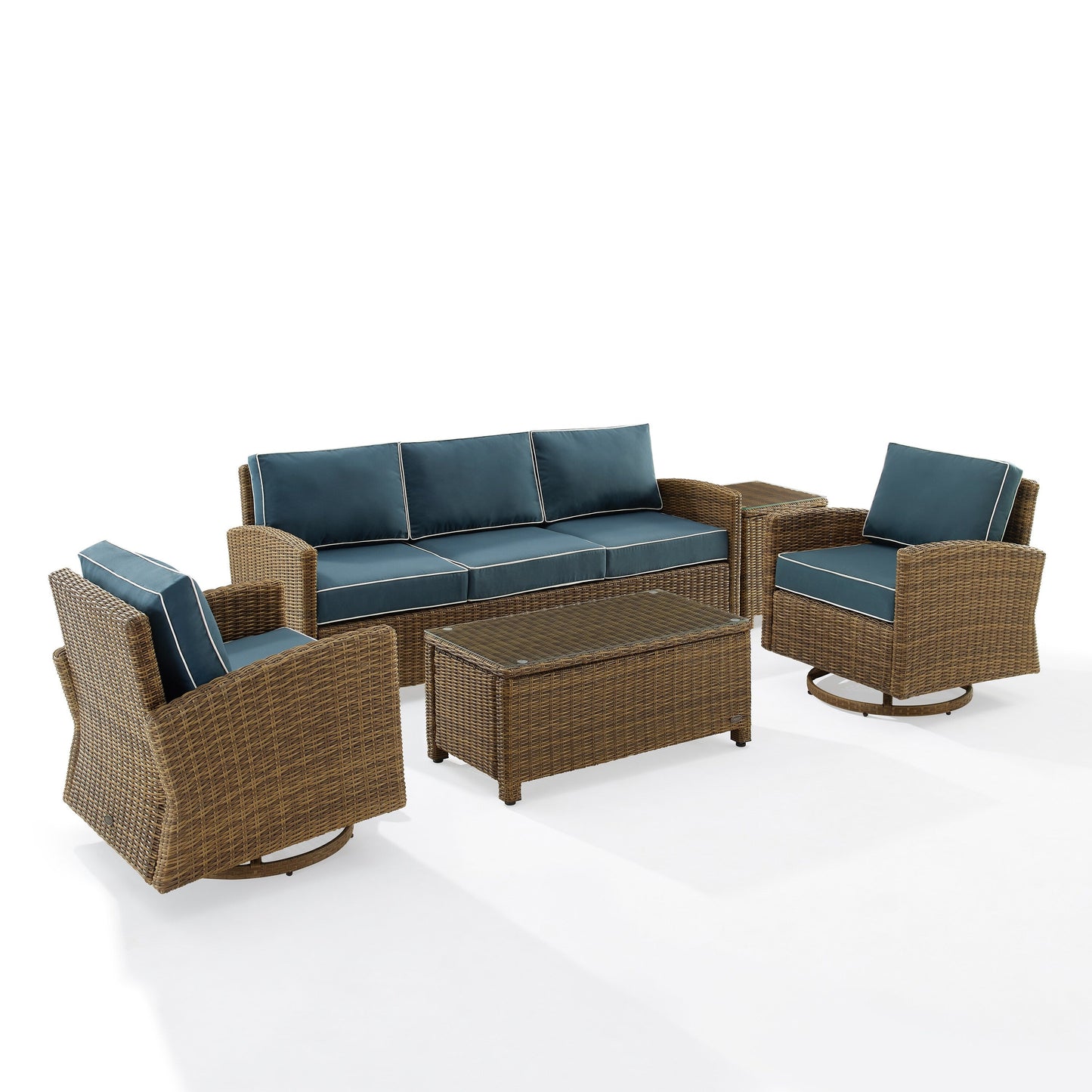 Ensemble canapé et fauteuil pivotant basculant Crosley Bradenton 5 pièces