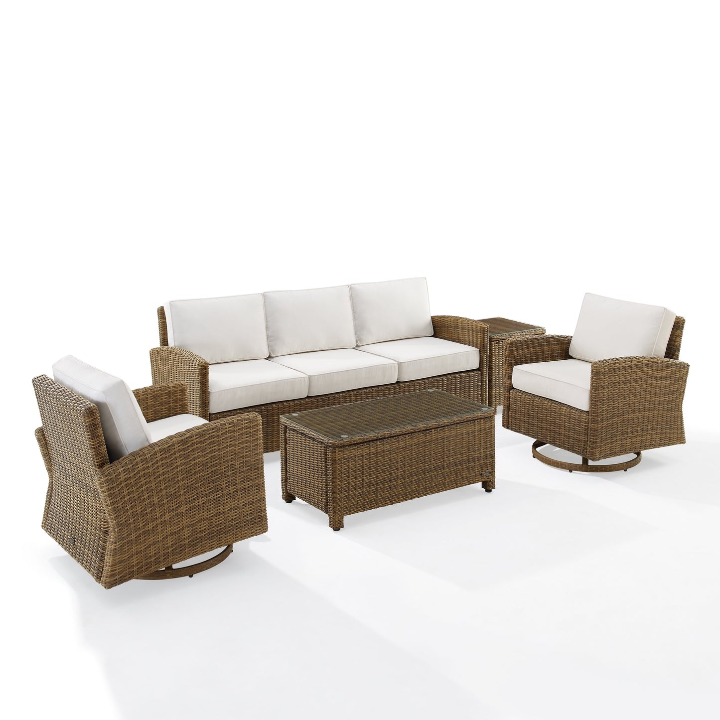 Ensemble canapé et fauteuil pivotant basculant Crosley Bradenton 5 pièces