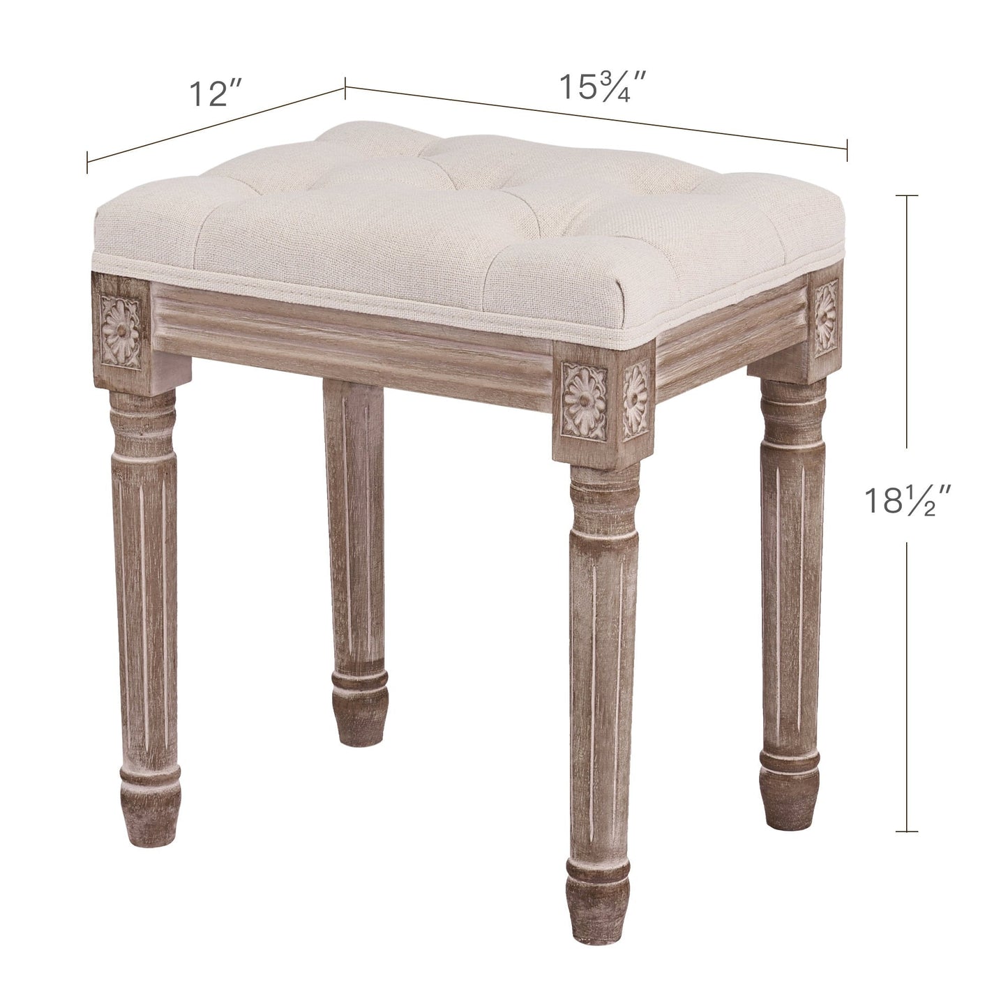 Tabouret de pieds et tabouret de coiffeuse rembourrés CO-Z, style vintage français