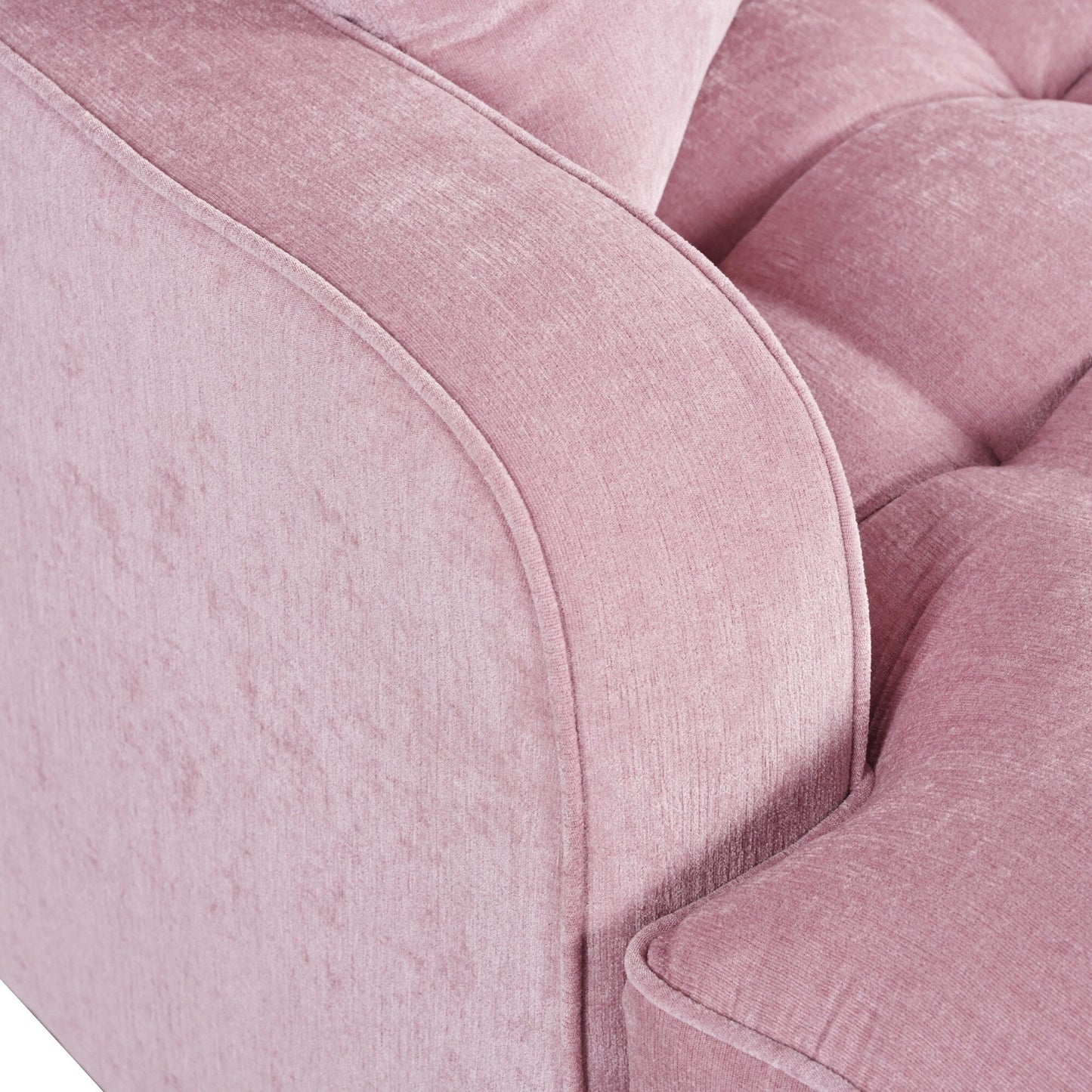 Canapé-lit chaise longue en chenille, canapé-lit recouvert de tissu avec dossier capitonné et 2 coussins amovibles pour le salon.