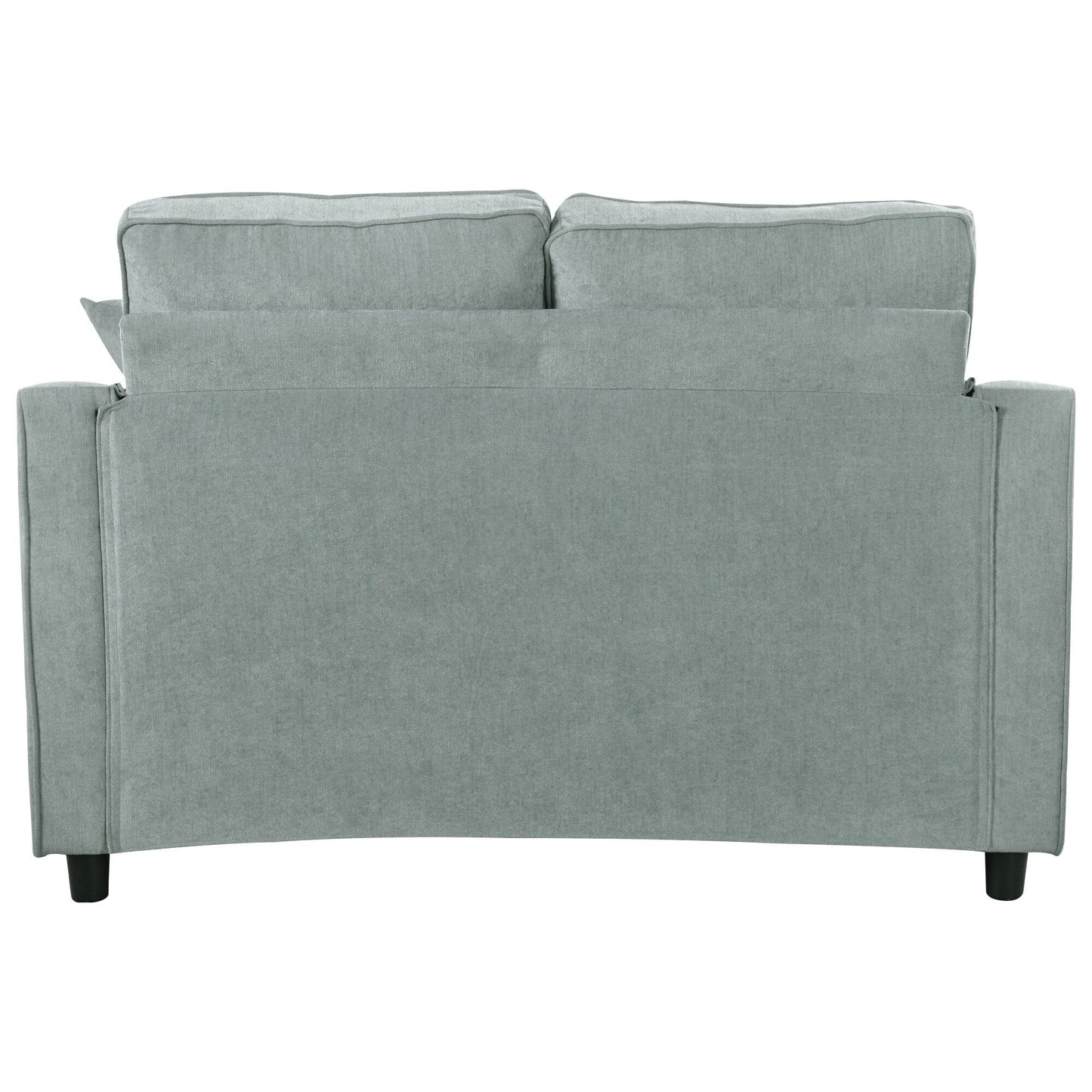Canapé-lit chaise longue en chenille, canapé-lit recouvert de tissu avec dossier capitonné et 2 coussins amovibles pour le salon.