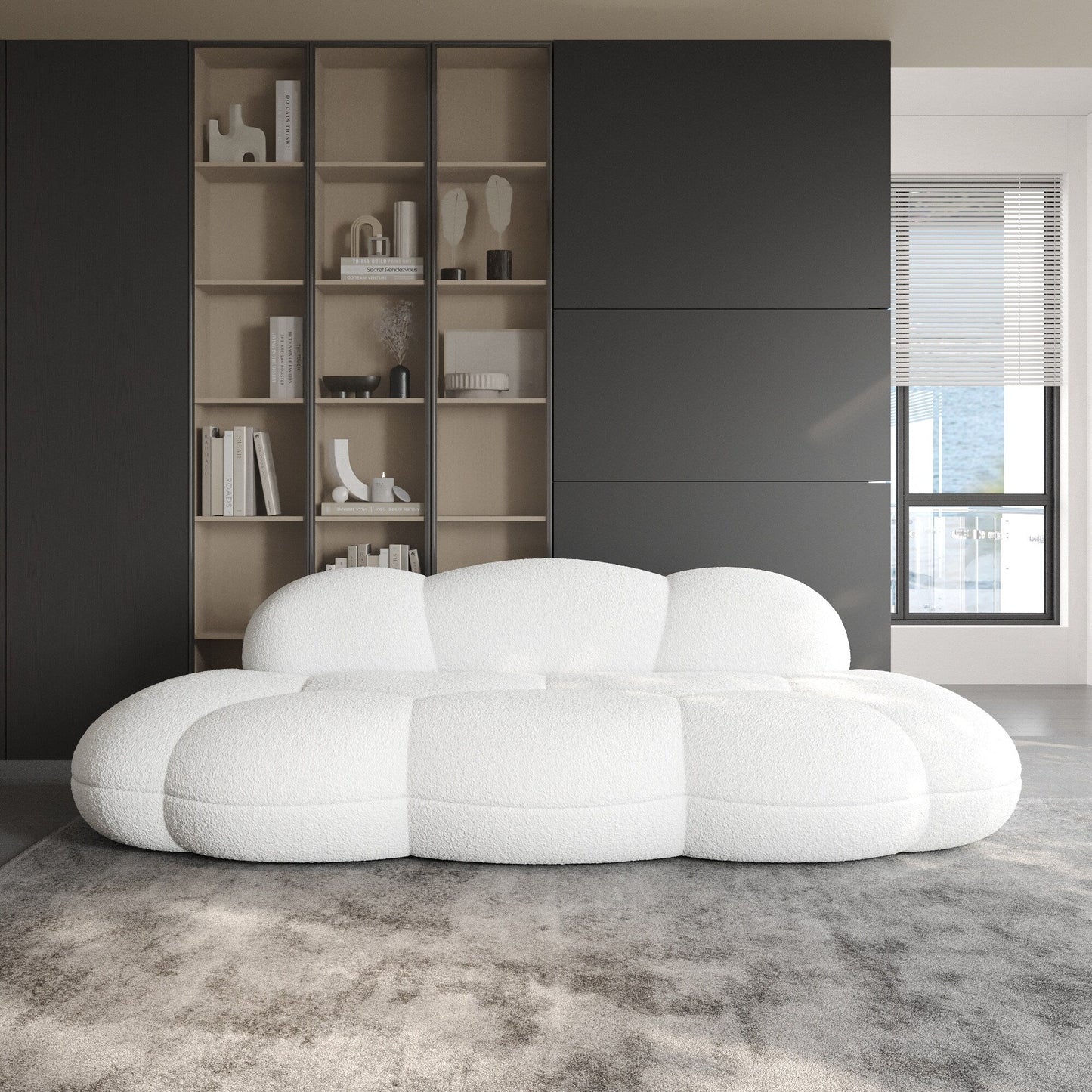 Canapés en forme de nuage pour le salon, canapé moderne et confortable compressé, canapé de loisirs en forme de nuage pour la chambre à coucher, appartement.