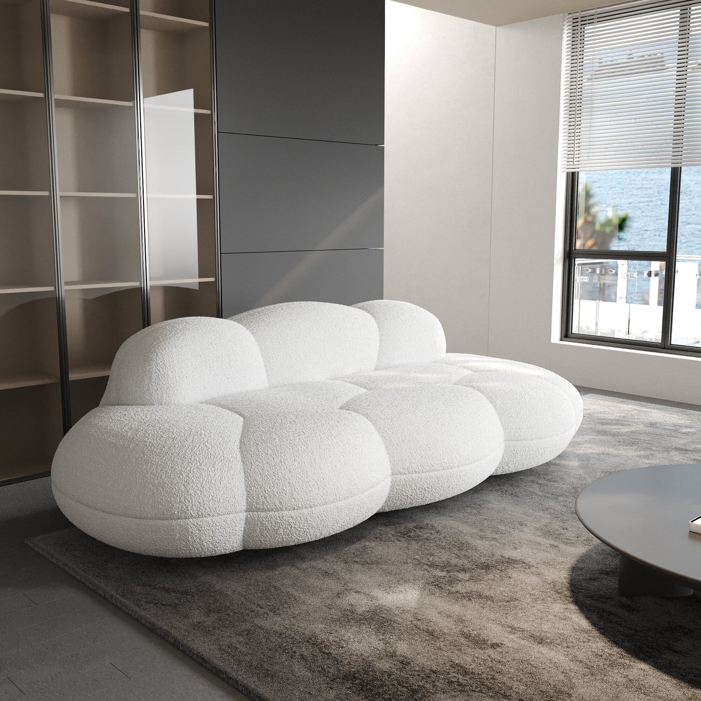 Canapés en forme de nuage pour le salon, canapé moderne et confortable compressé, canapé de loisirs en forme de nuage pour la chambre à coucher, appartement.
