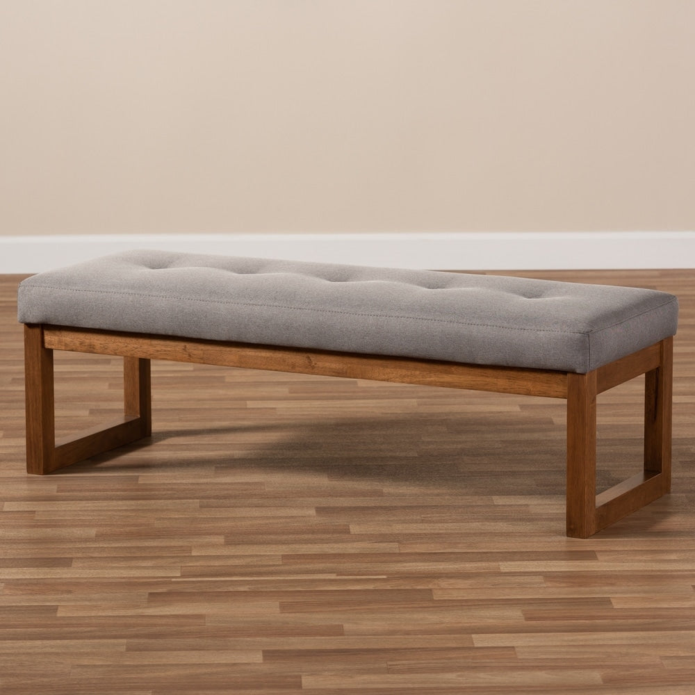 Banc contemporain recouvert de tissu par Baxton Studio