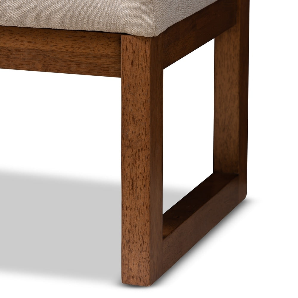 Banc contemporain recouvert de tissu par Baxton Studio