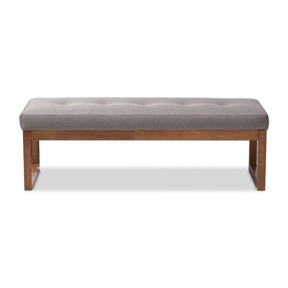 Banc contemporain recouvert de tissu par Baxton Studio