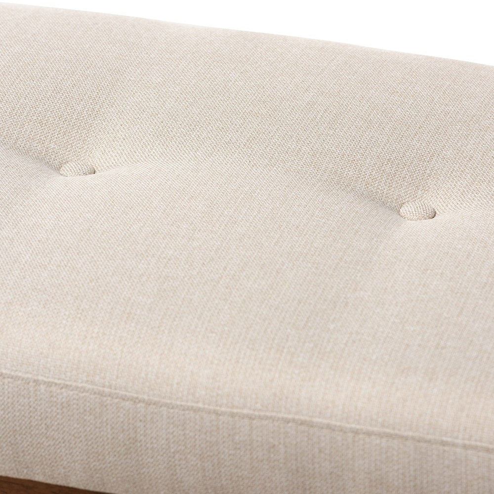 Banc contemporain recouvert de tissu par Baxton Studio