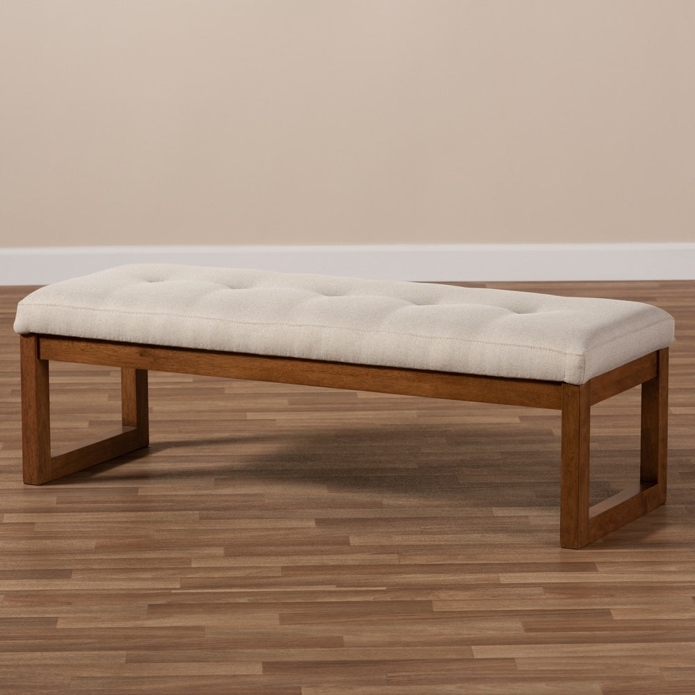 Banc contemporain recouvert de tissu par Baxton Studio