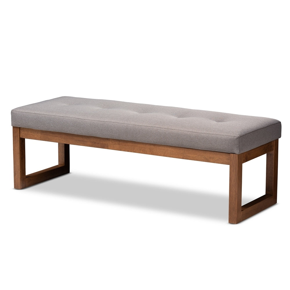 Banc contemporain recouvert de tissu par Baxton Studio