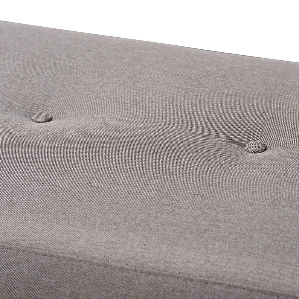Banc contemporain recouvert de tissu par Baxton Studio