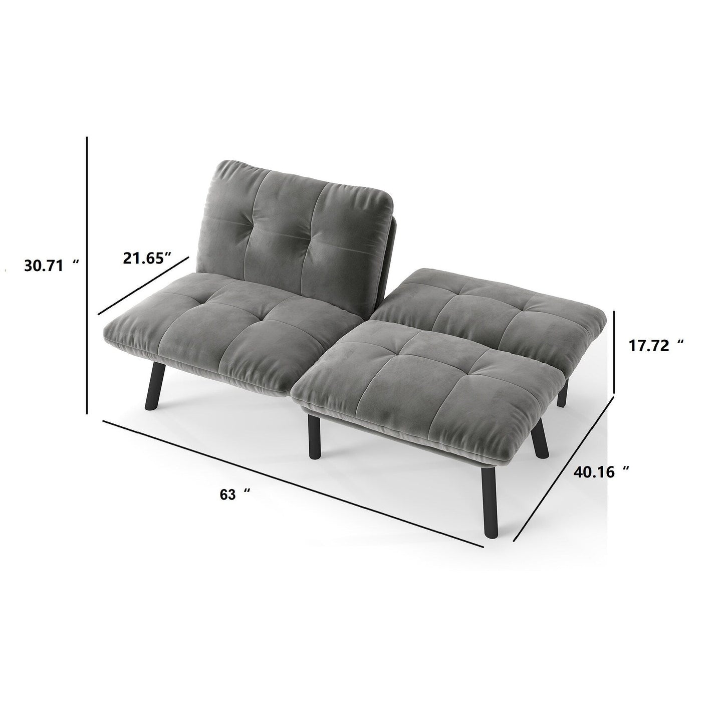 Canapé-lit moderne convertible et pliable