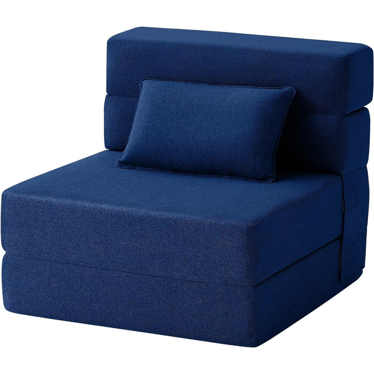 Canapé-lit convertible et pliable - Fauteuil-lit moderne en lin avec coussin et matelas pliable pour salon/chambre d'étudiant/chambre d'amis