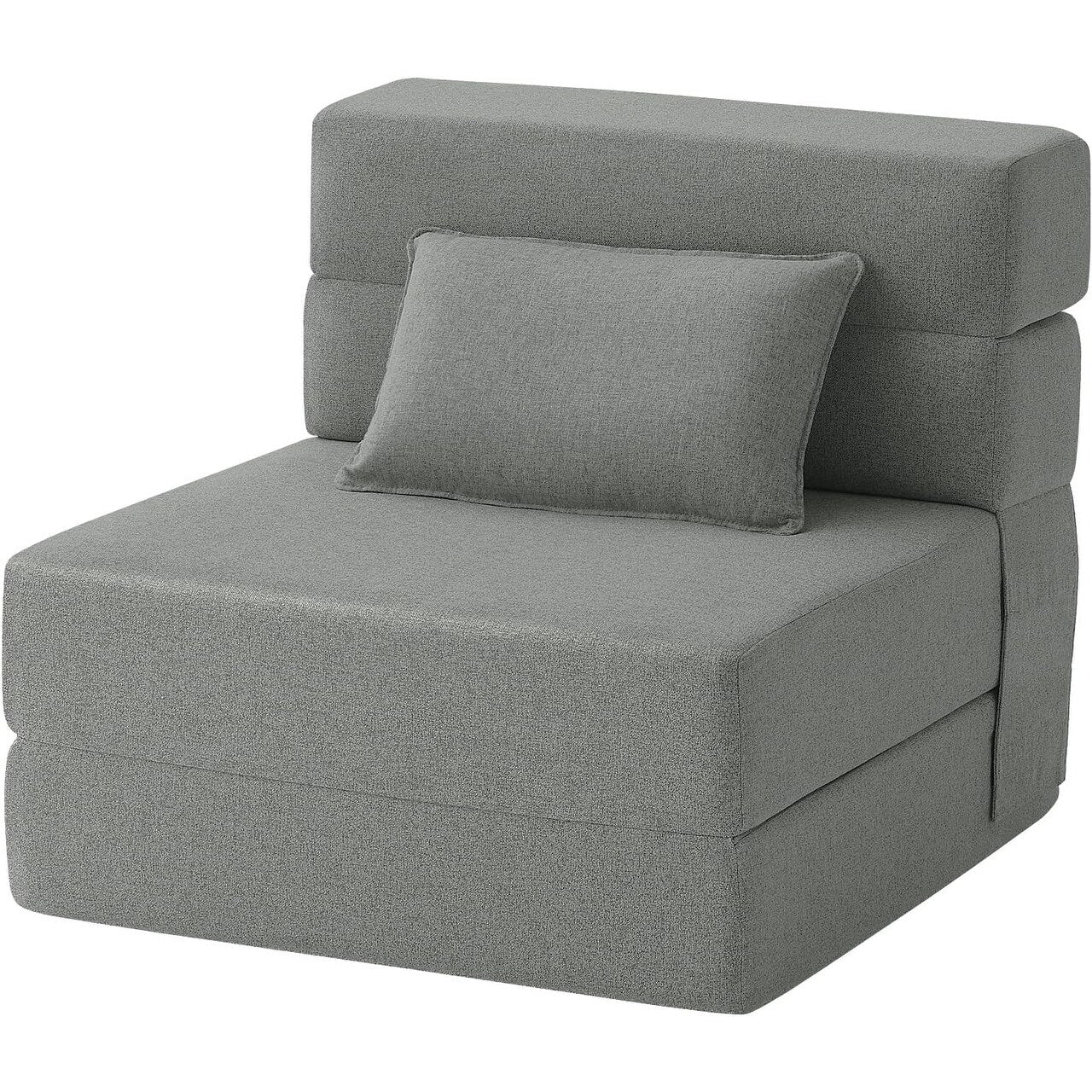 Canapé-lit convertible et pliable - Fauteuil-lit moderne en lin avec coussin et matelas pliable pour salon/chambre d'étudiant/chambre d'amis