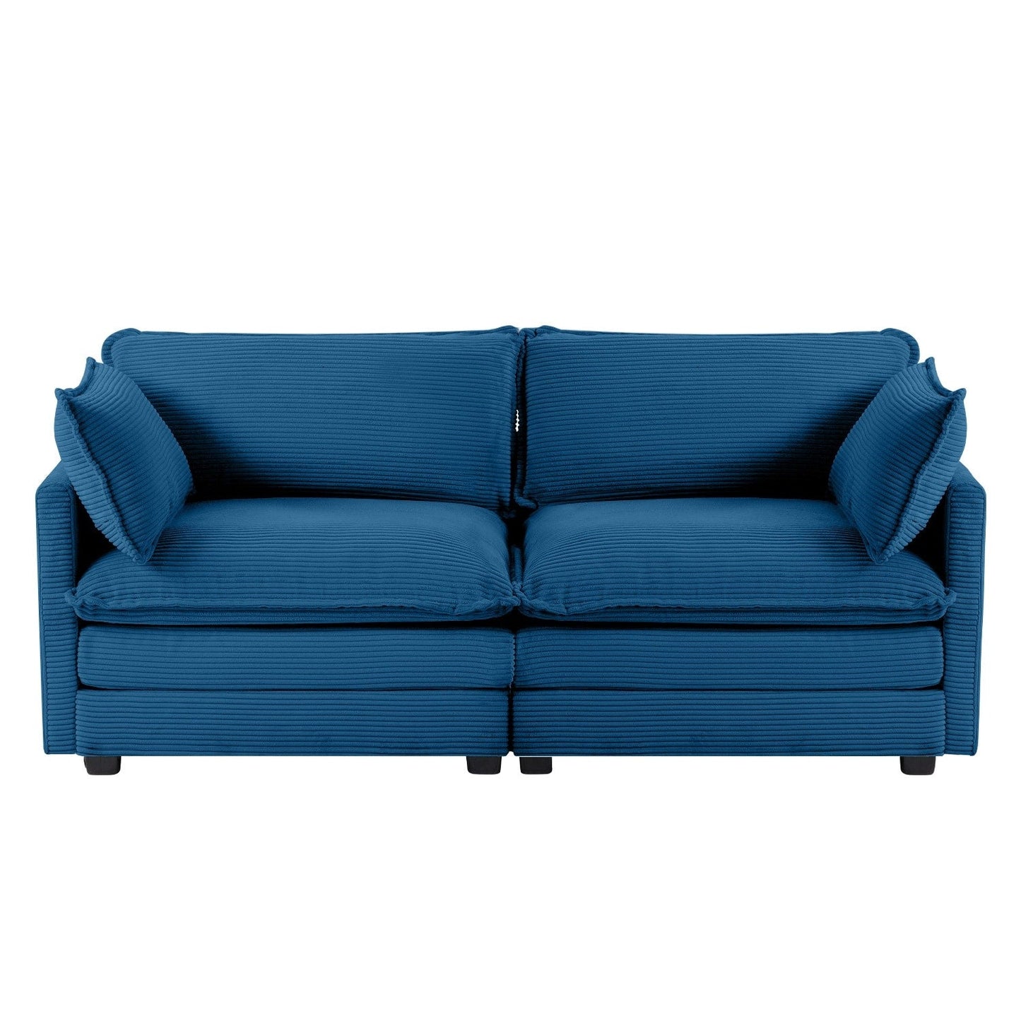 Canapé d'angle en velours côtelé avec ottomans amovibles et coussins ultra-doux pour salon et chambre à coucher