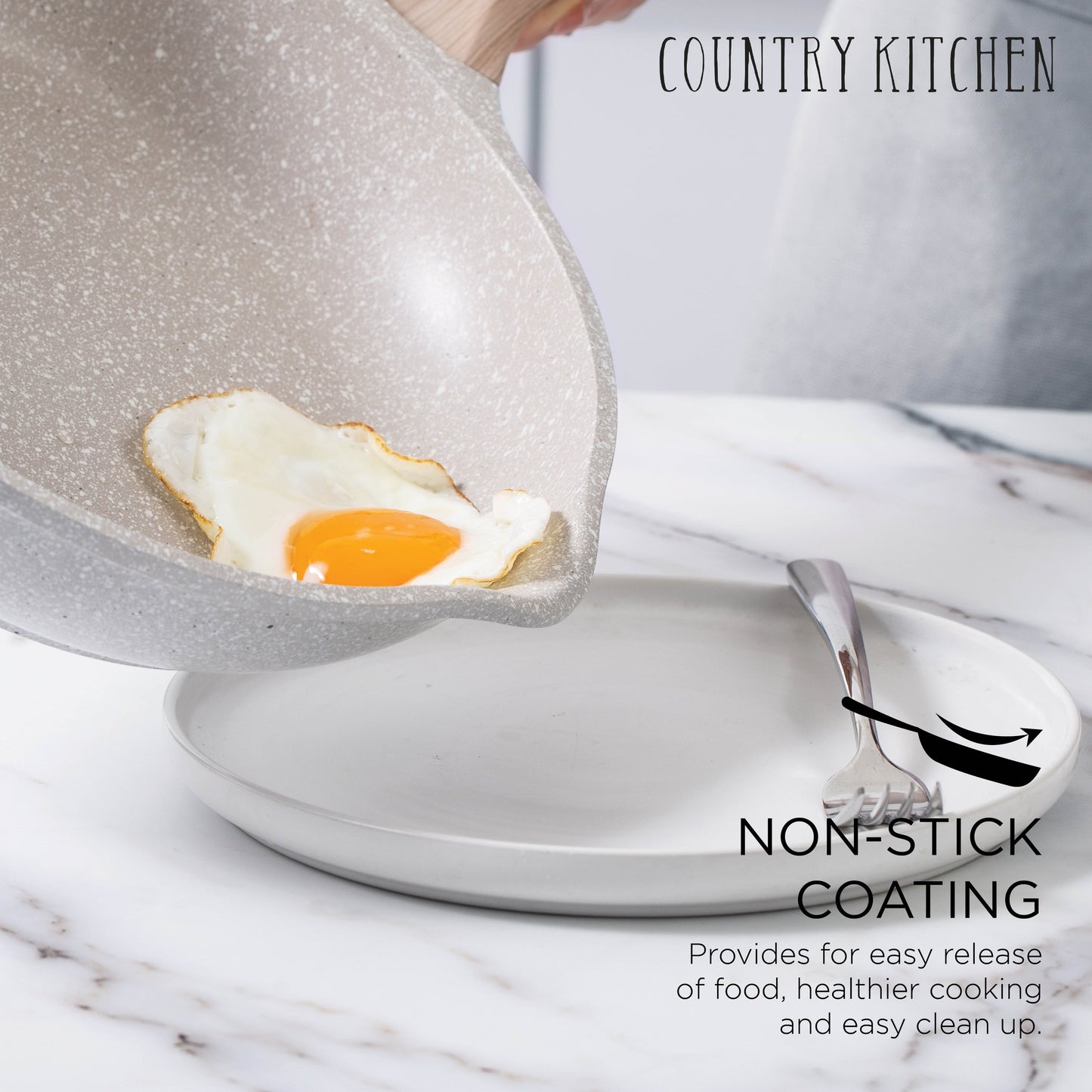 Country Kitchen - Ensemble de 13 pièces pour induction en aluminium coulé avec poignées en BAKÉLITE