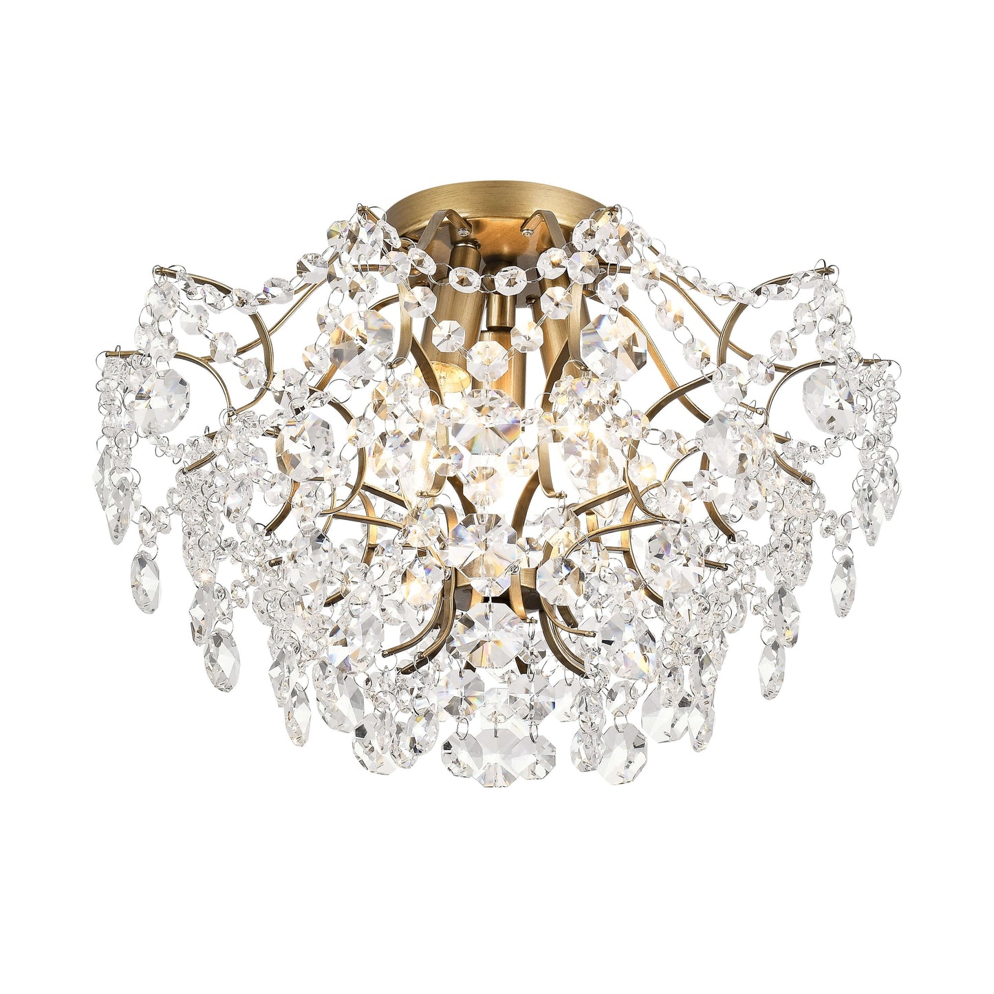 Dalia - Plafonnier intérieur élégant à 3 lumières avec cristaux