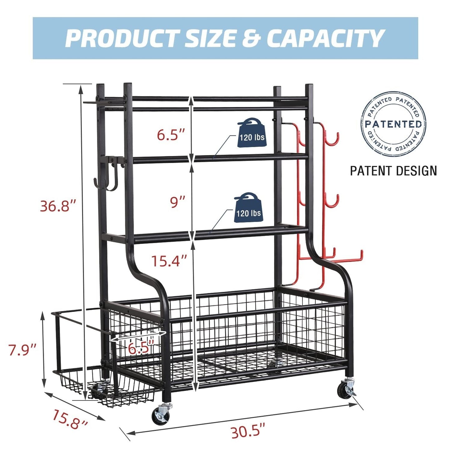 Dumbbell Rack, Weight Rack, Home Gym Storage for Yoga Mat and Balls, Equipment Organzier